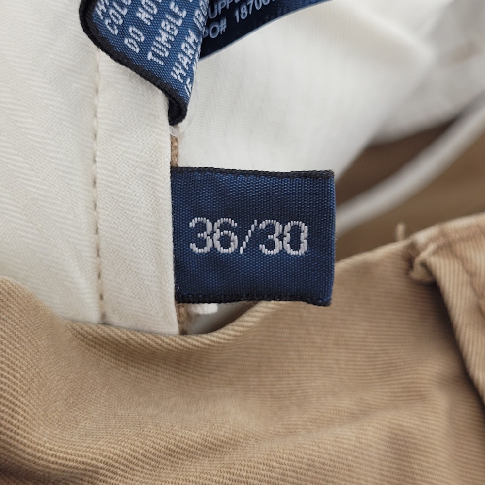 Polo Ralph‎ Lauren GI Pant Mens 36x30 Tan Khaki Cotton Chino Trousers - Picture 4 of 6
